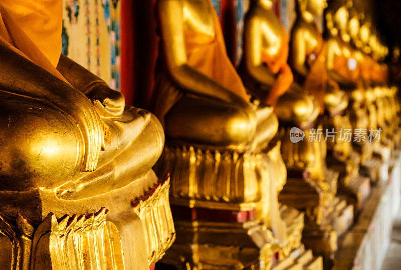 金佛雕像，Wat Arun，曼谷，泰国